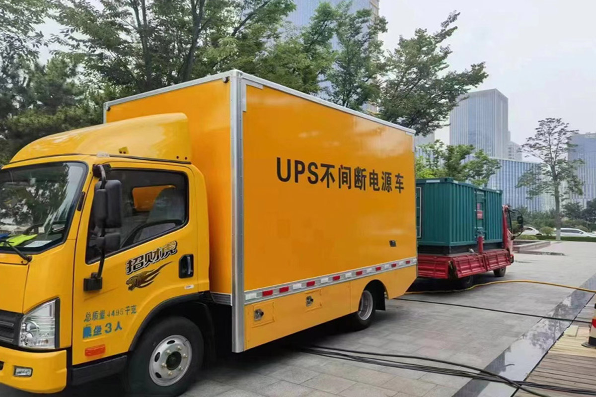 嘉禾发电机租赁施工现场