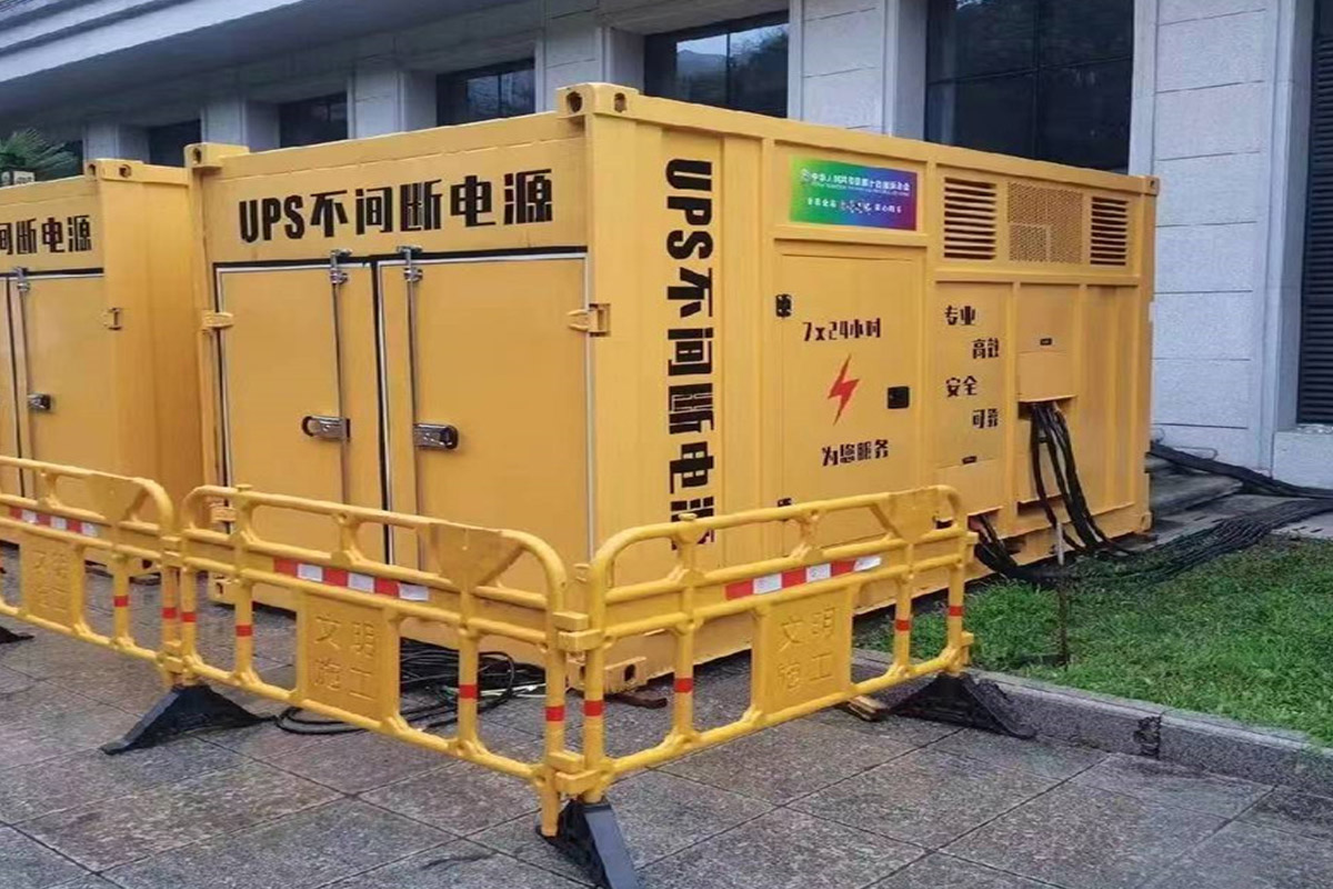 嘉禾发电机租赁施工现场